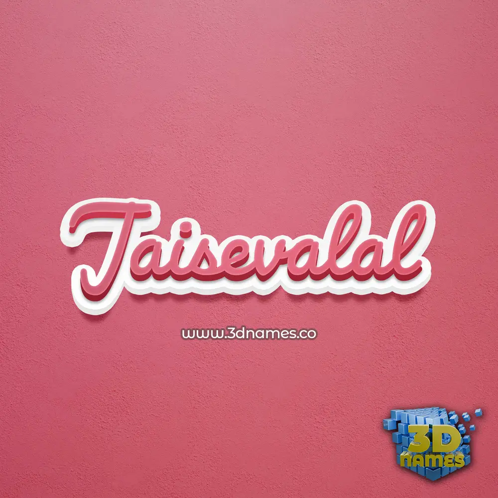 jaisevalal in Red Scribble style - 3D name wallpaper