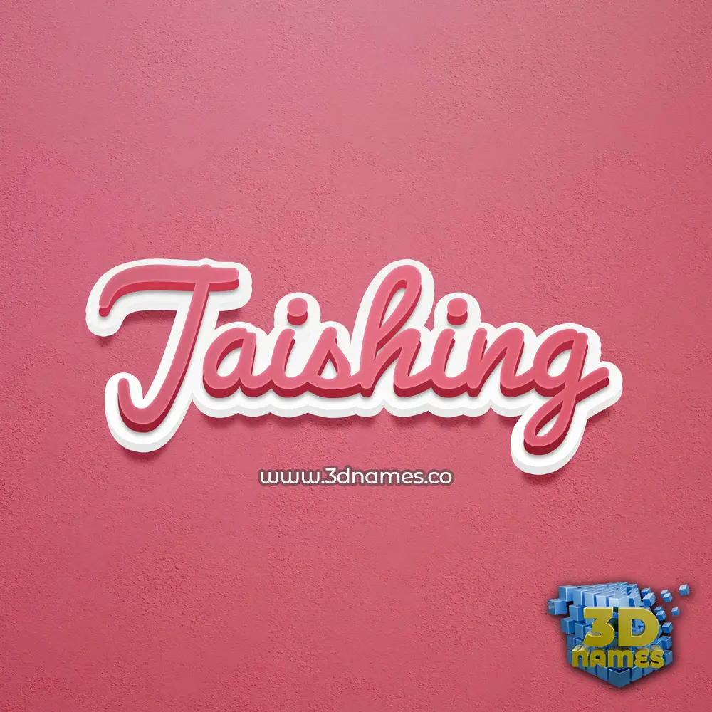 jaishing in Red Scribble style - 3D name wallpaper