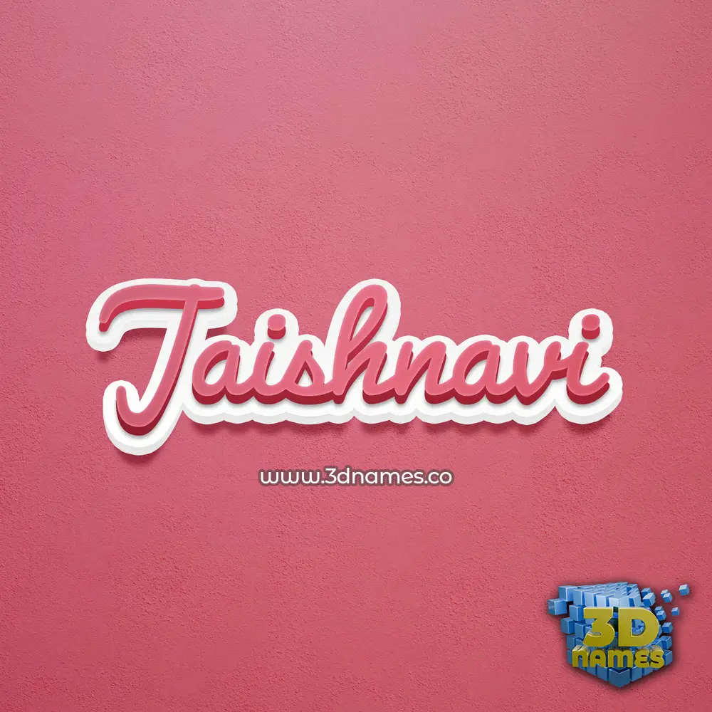 jaishnavi in Red Scribble style - 3D name wallpaper