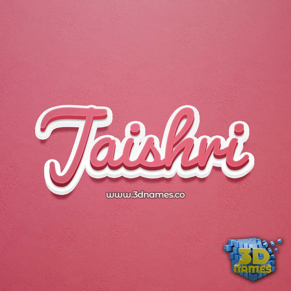 jaishri in Red Scribble style - 3D name wallpaper