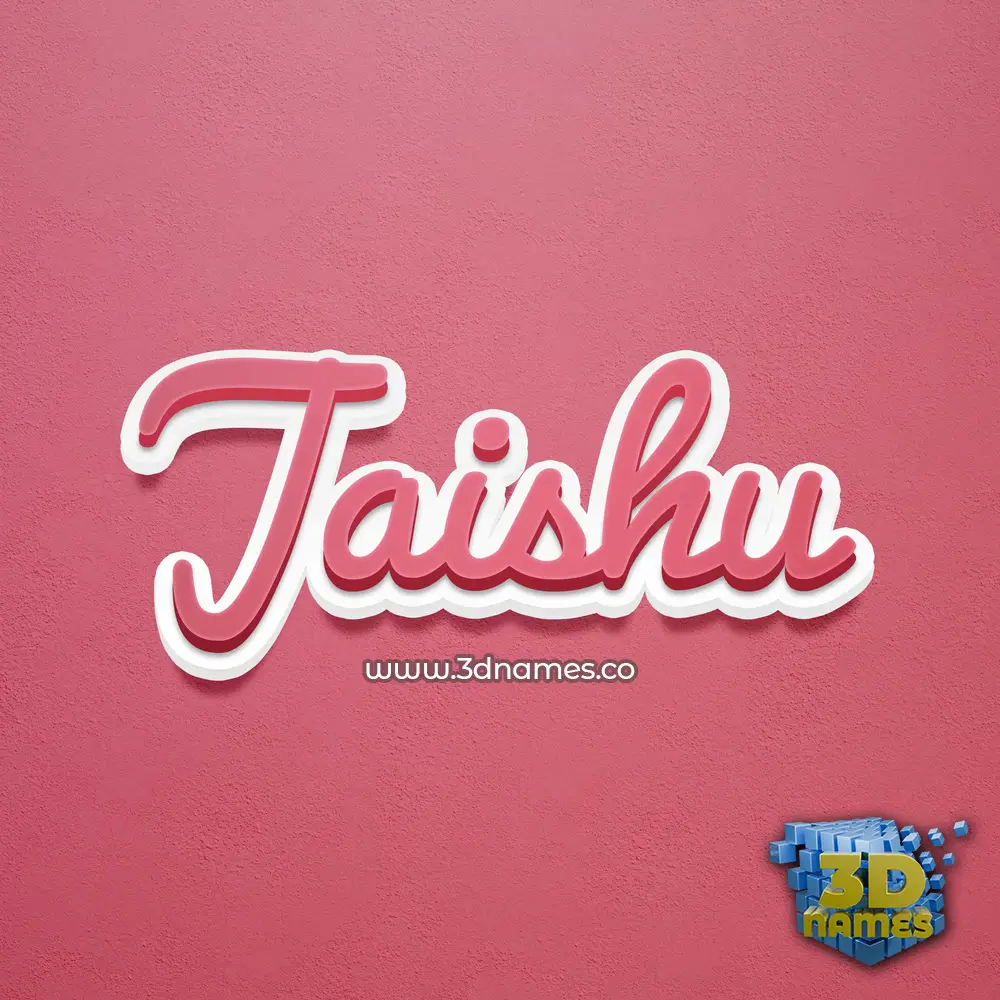 jaishu in Red Scribble style - 3D name wallpaper