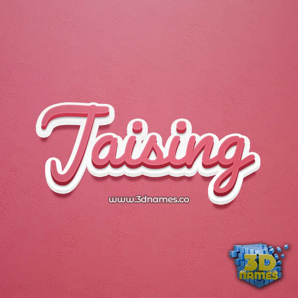 jaising in Red Scribble style - 3D name wallpaper