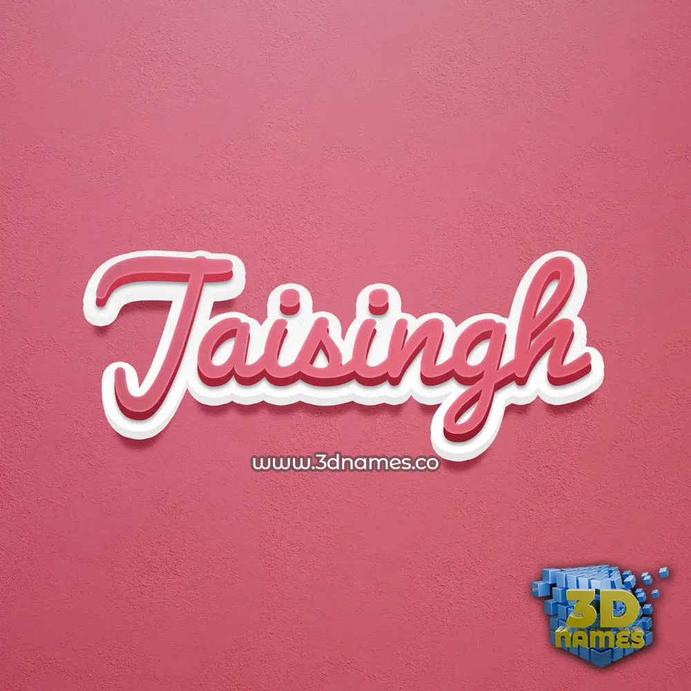 jaisingh in Red Scribble style - 3D name wallpaper