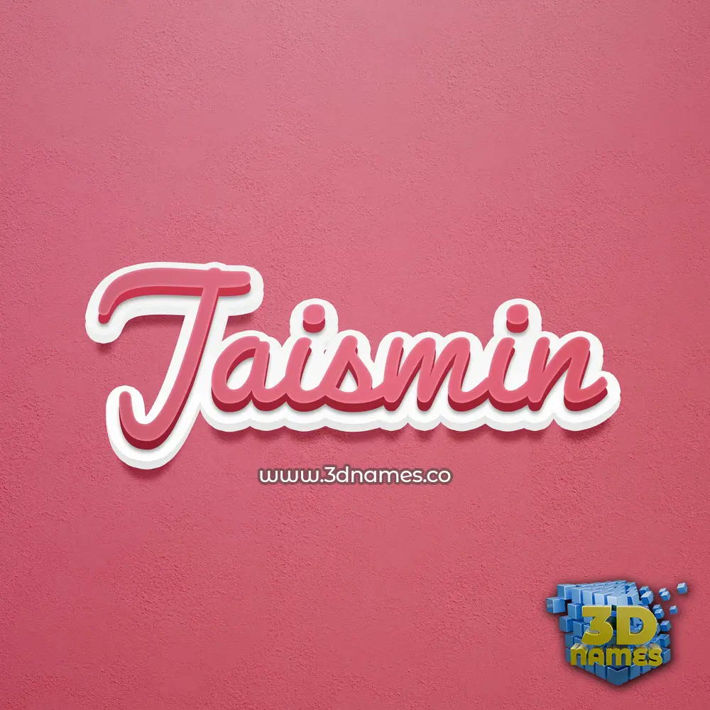 jaismin in Red Scribble style - 3D name wallpaper