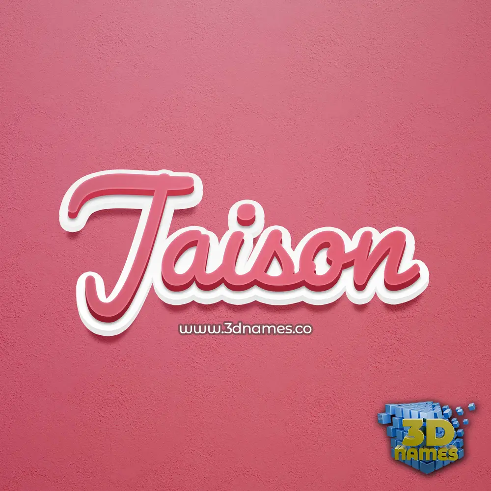 jaison in Red Scribble style - 3D name wallpaper
