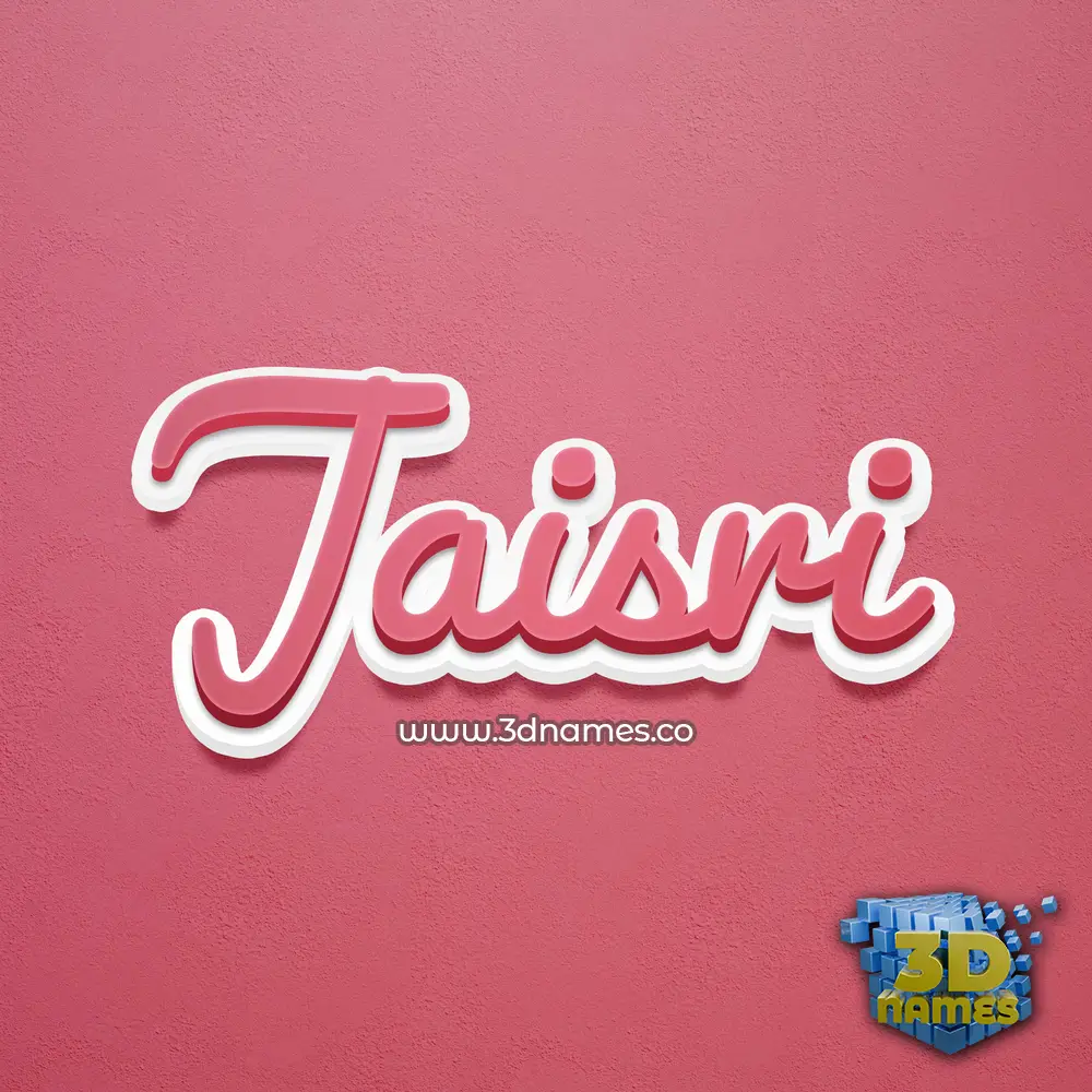 jaisri in Red Scribble style - 3D name wallpaper