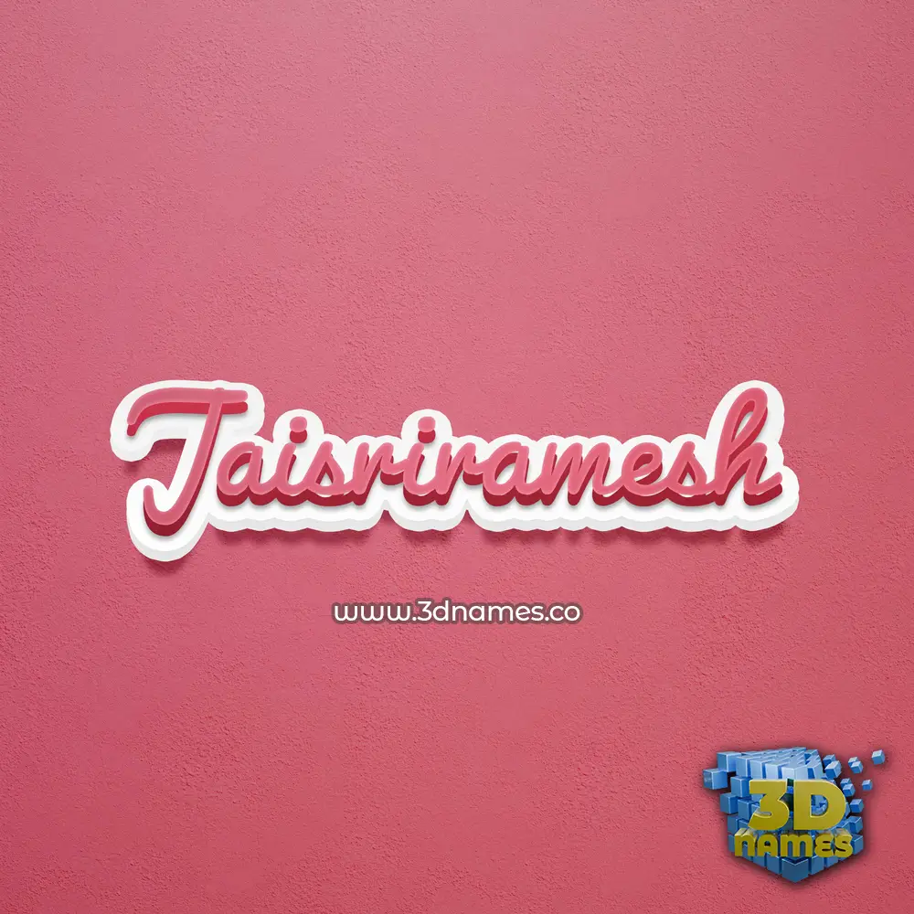 jaisriramesh in Red Scribble style - 3D name wallpaper