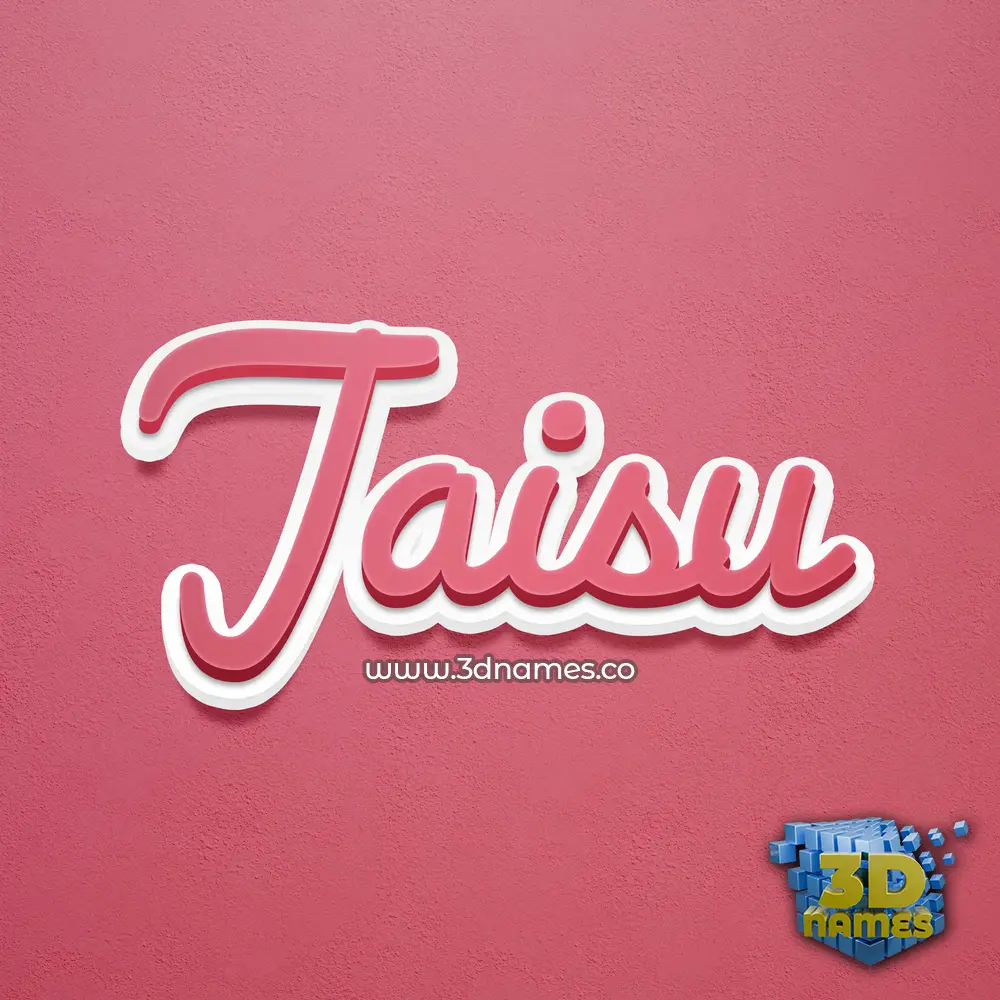 jaisu in Red Scribble style - 3D name wallpaper
