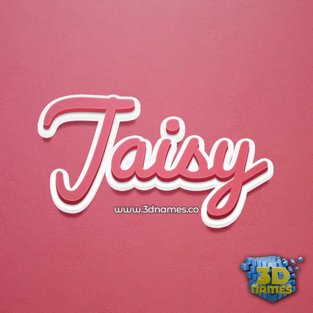 jaisy in Red Scribble style - 3D name wallpaper