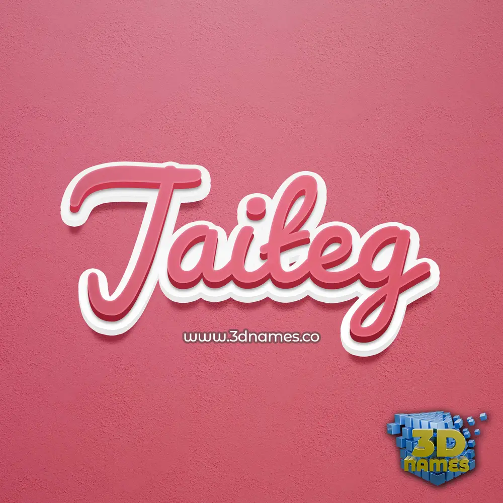 jaiteg in Red Scribble style - 3D name wallpaper