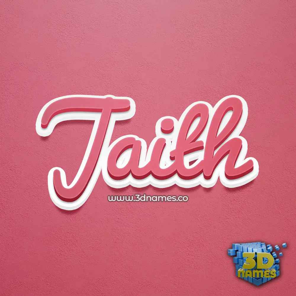jaith in Red Scribble style - 3D name wallpaper