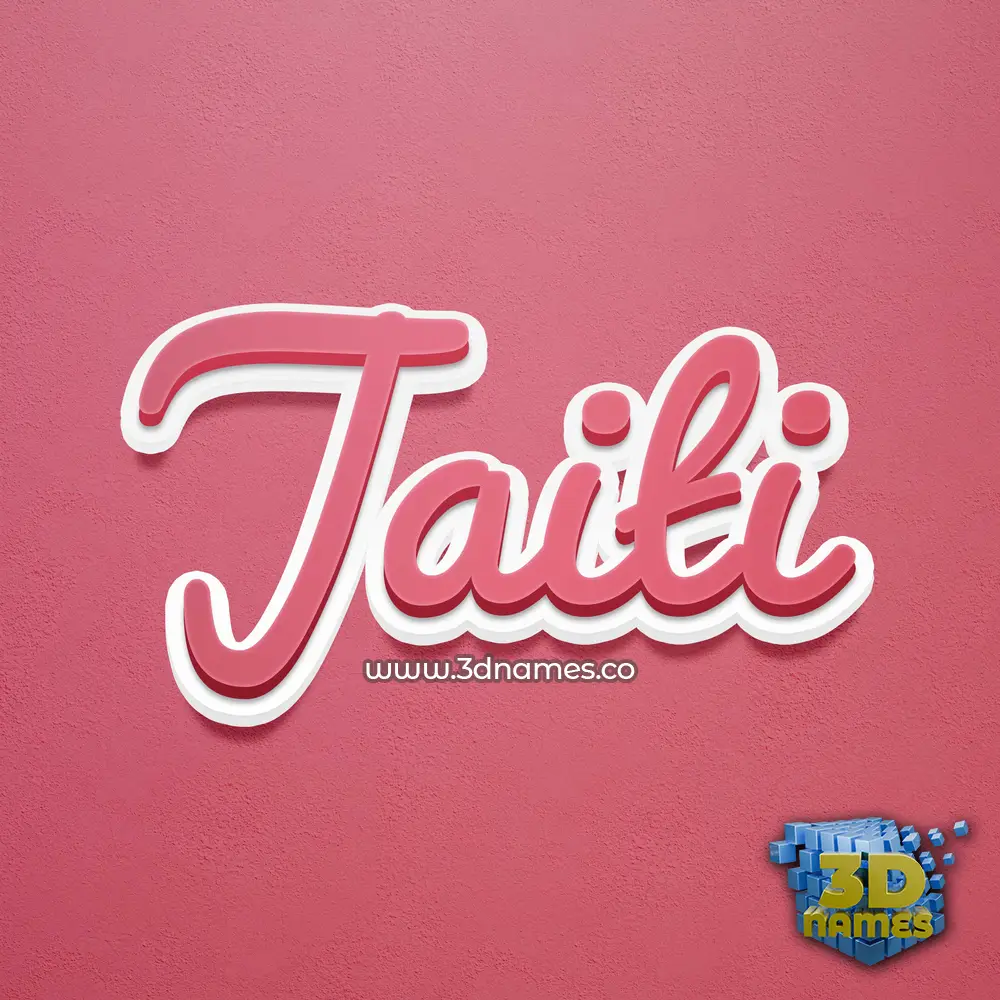 jaiti in Red Scribble style - 3D name wallpaper