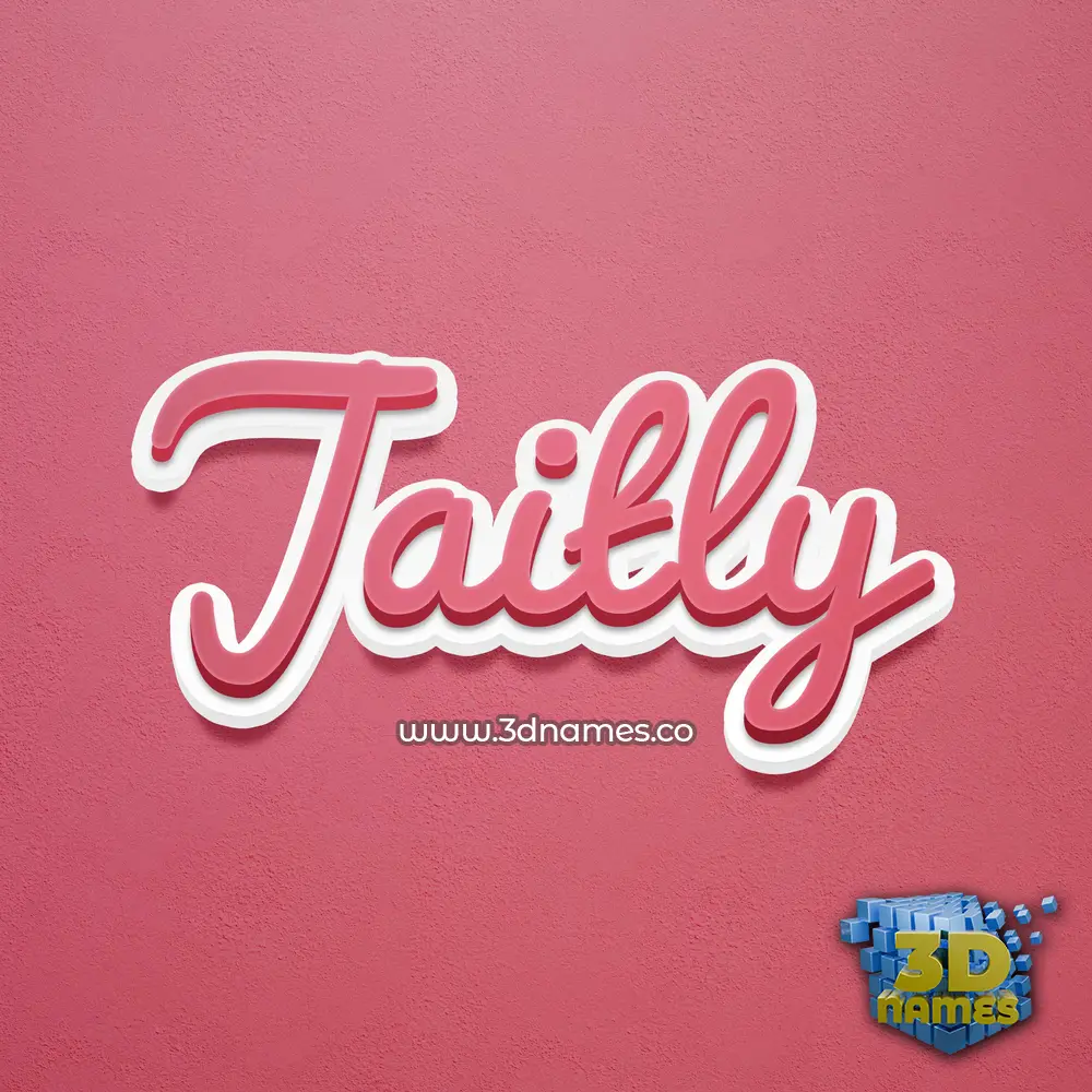 jaitly in Red Scribble style - 3D name wallpaper