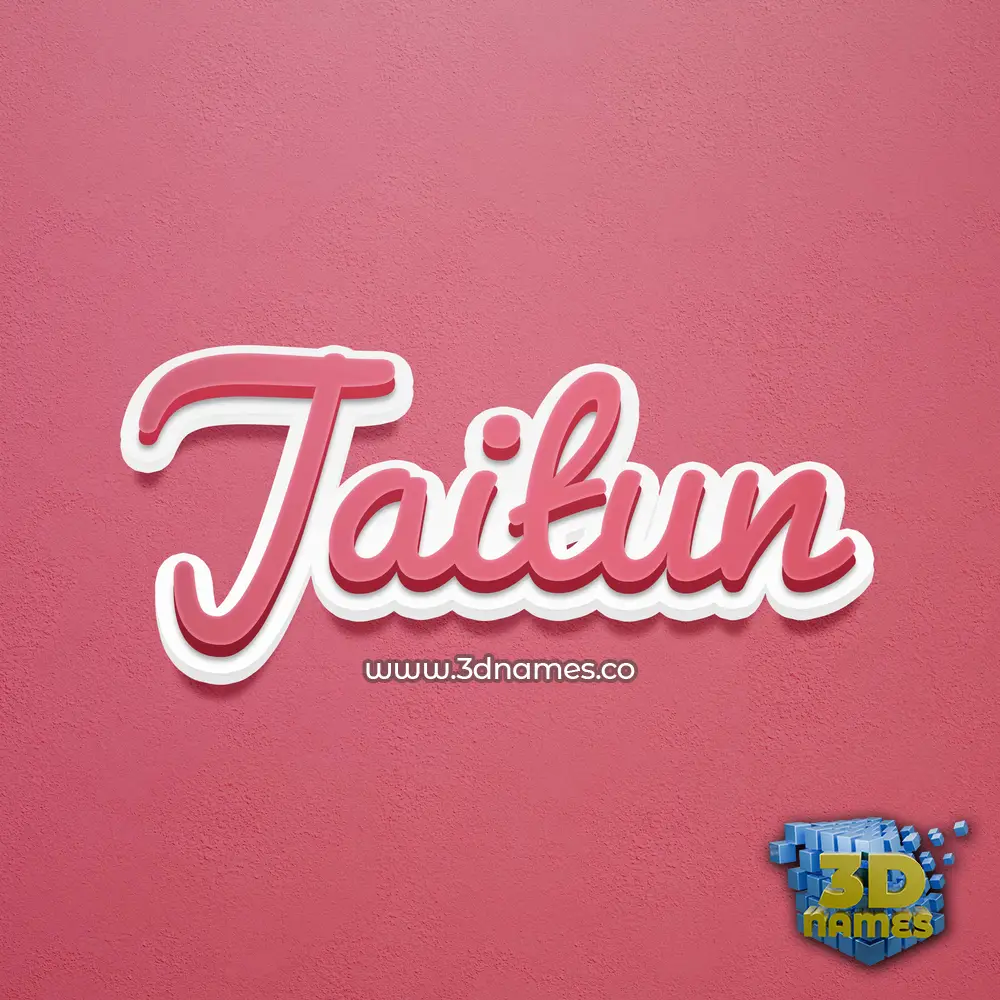 jaitun in Red Scribble style - 3D name wallpaper