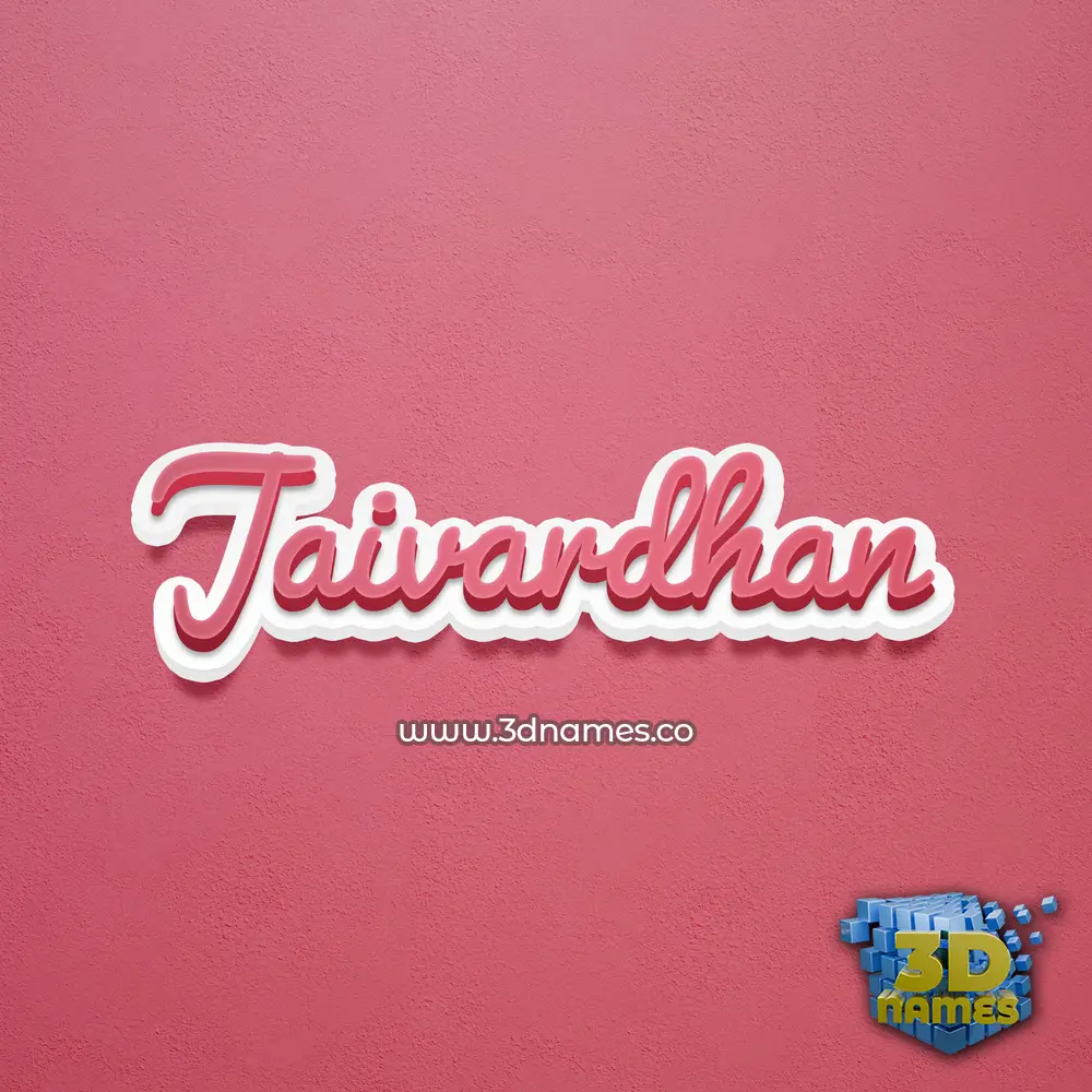 jaivardhan in Red Scribble style - 3D name wallpaper