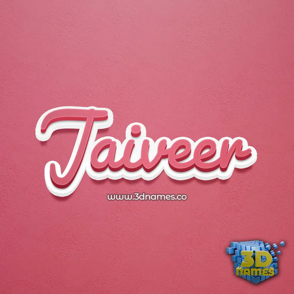 jaiveer in Red Scribble style - 3D name wallpaper