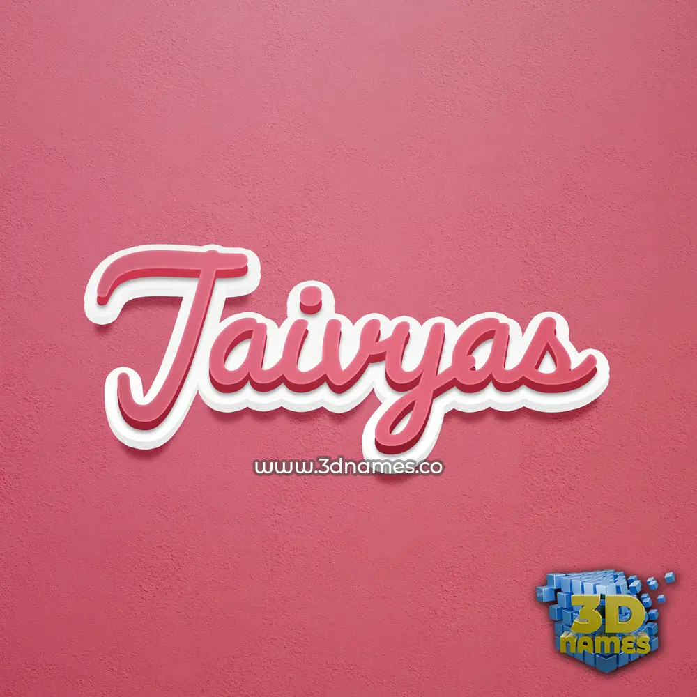 jaivyas in Red Scribble style - 3D name wallpaper