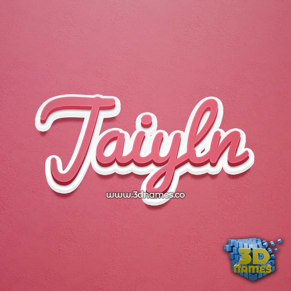 jaiyln in Red Scribble style - 3D name wallpaper