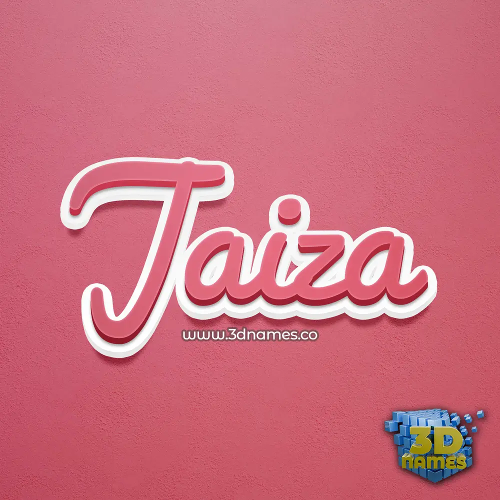 jaiza in Red Scribble style - 3D name wallpaper