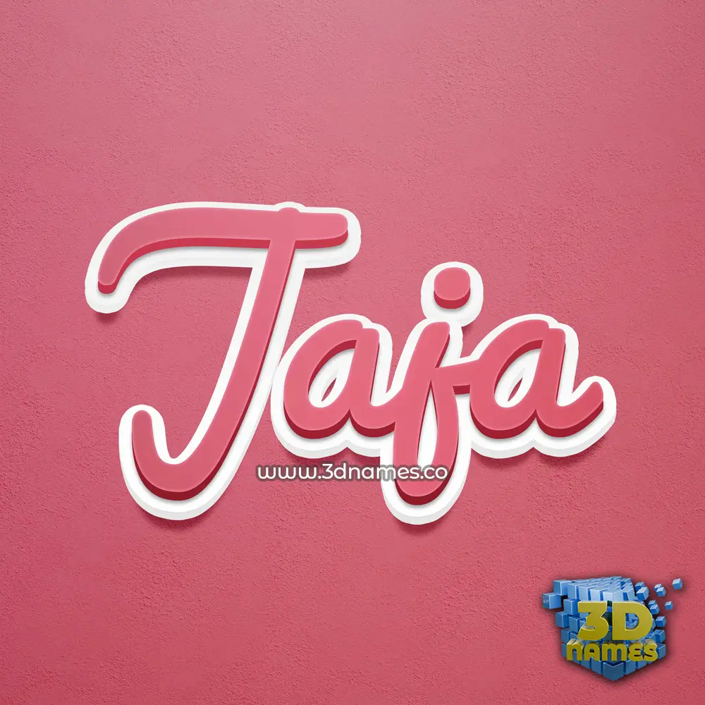 jaja in Red Scribble style - 3D name wallpaper