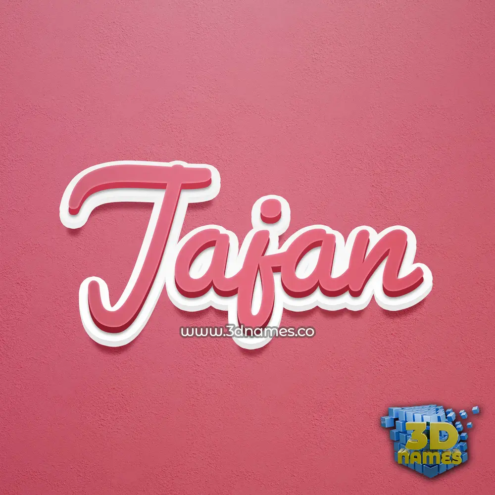 jajan in Red Scribble style - 3D name wallpaper
