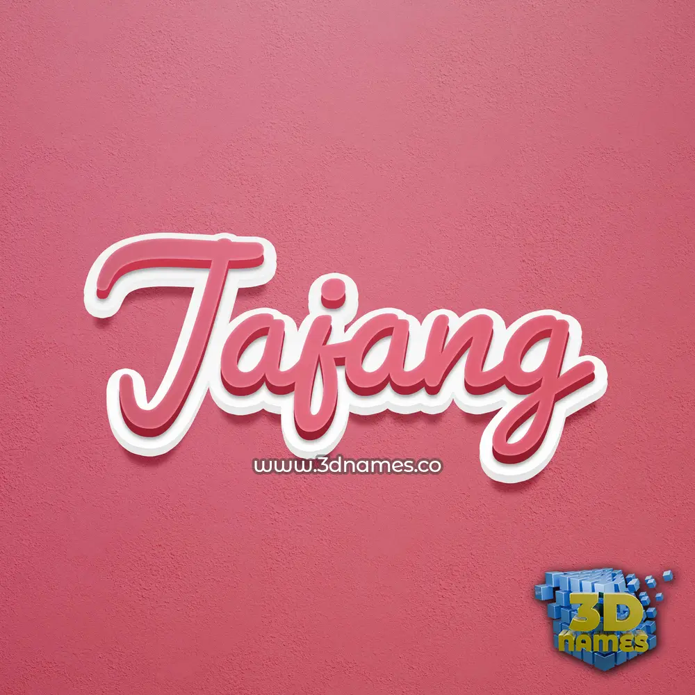 jajang in Red Scribble style - 3D name wallpaper