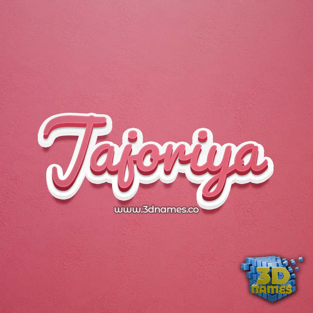 jajoriya in Red Scribble style - 3D name wallpaper