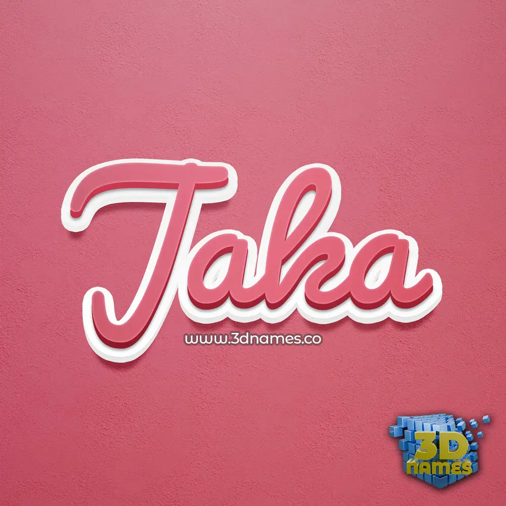 jaka in Red Scribble style - 3D name wallpaper