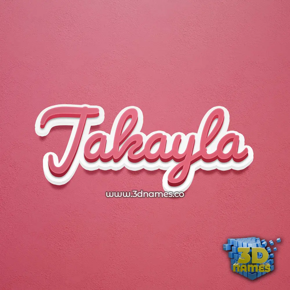 jakayla in Red Scribble style - 3D name wallpaper