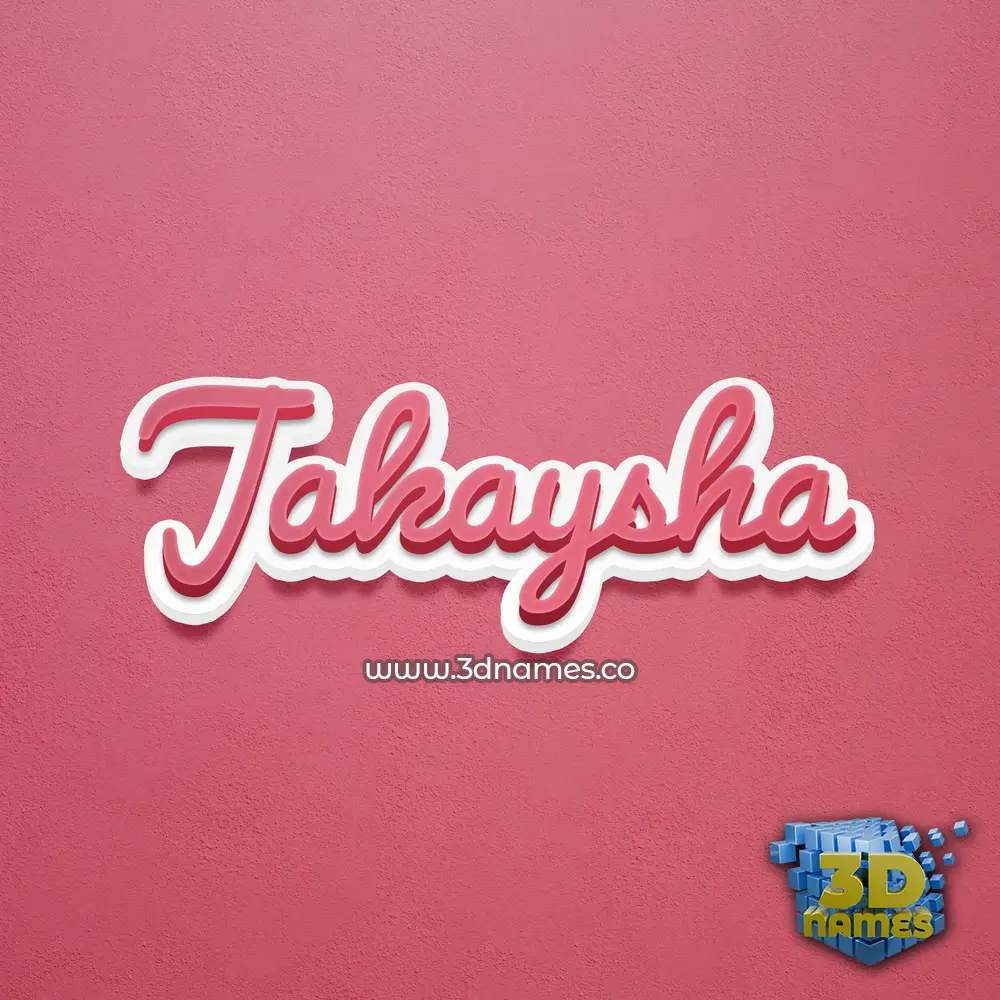 jakaysha in Red Scribble style - 3D name wallpaper
