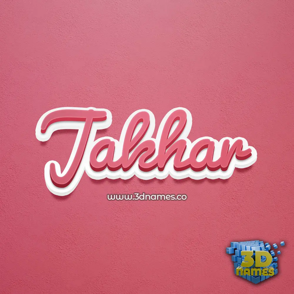 jakhar in Red Scribble style - 3D name wallpaper