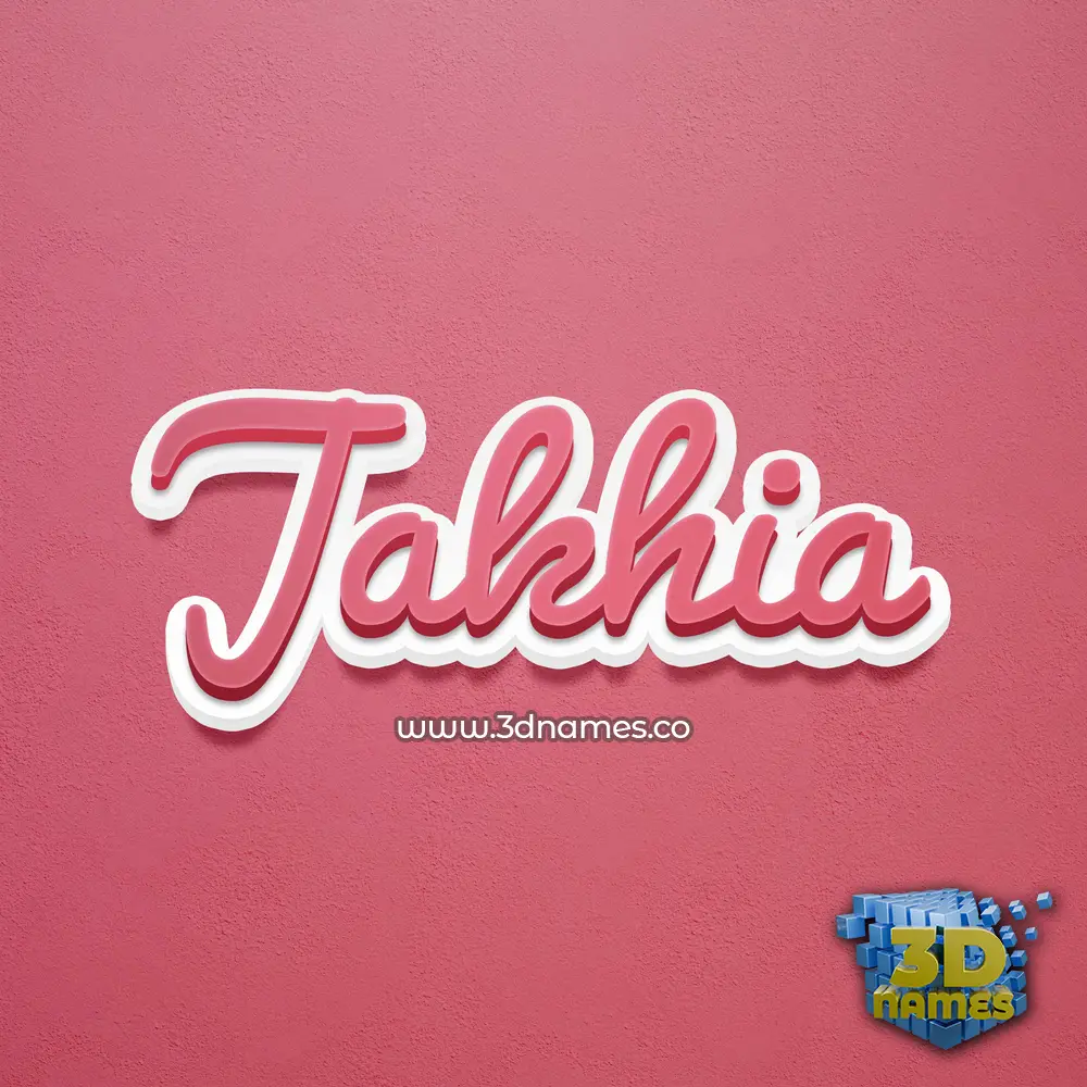 jakhia in Red Scribble style - 3D name wallpaper