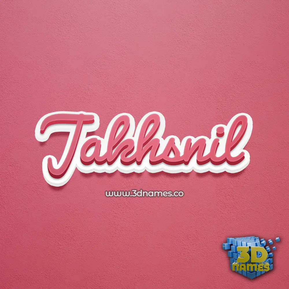 jakhsnil in Red Scribble style - 3D name wallpaper