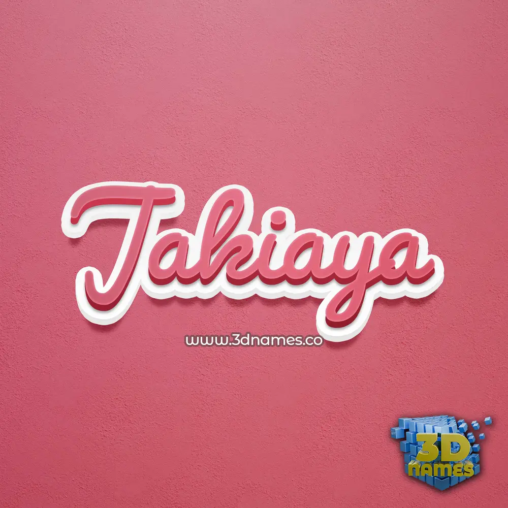 jakiaya in Red Scribble style - 3D name wallpaper