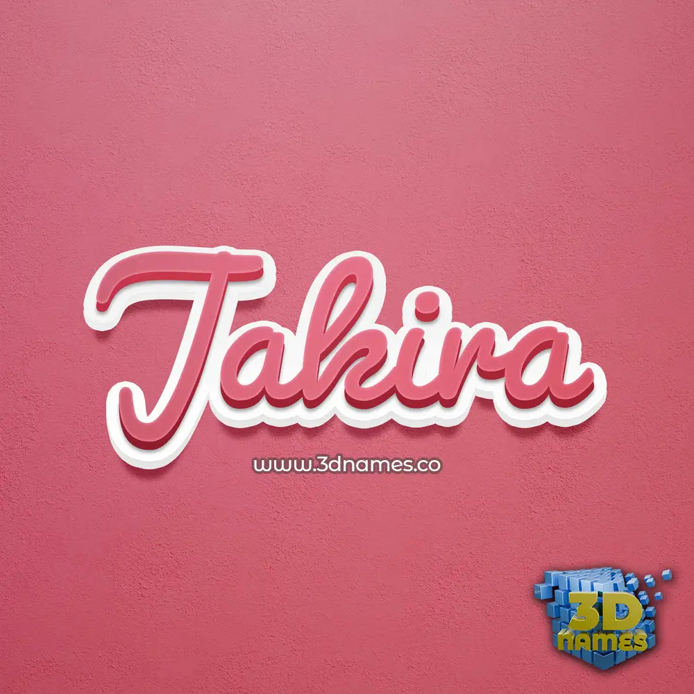 jakira in Red Scribble style - 3D name wallpaper