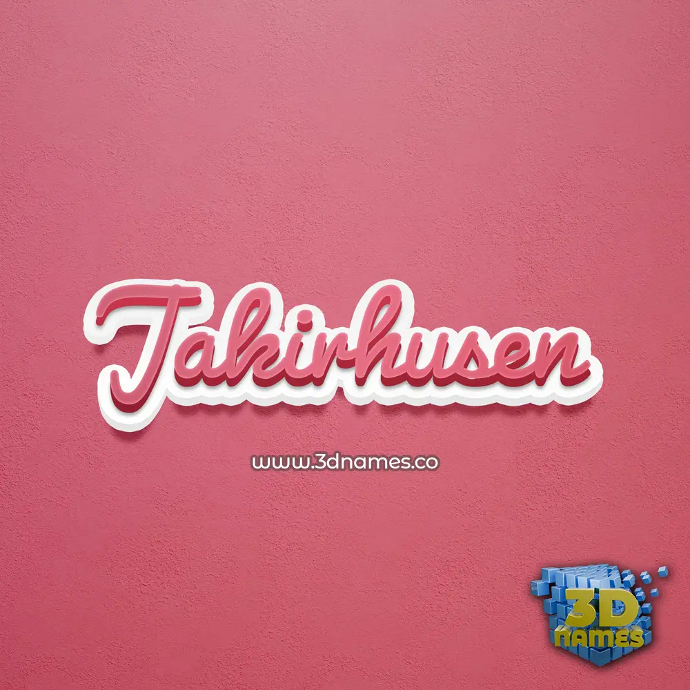 jakirhusen in Red Scribble style - 3D name wallpaper
