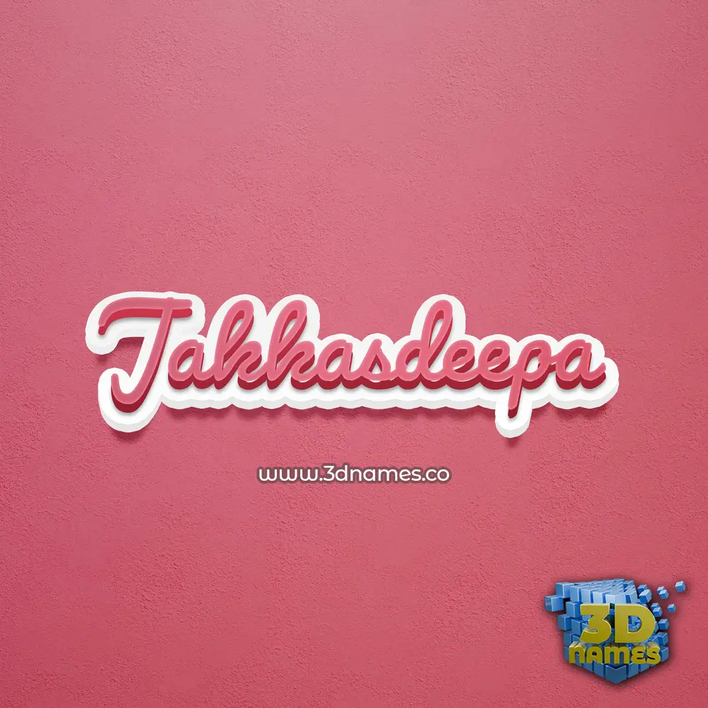 jakkasdeepa in Red Scribble style - 3D name wallpaper