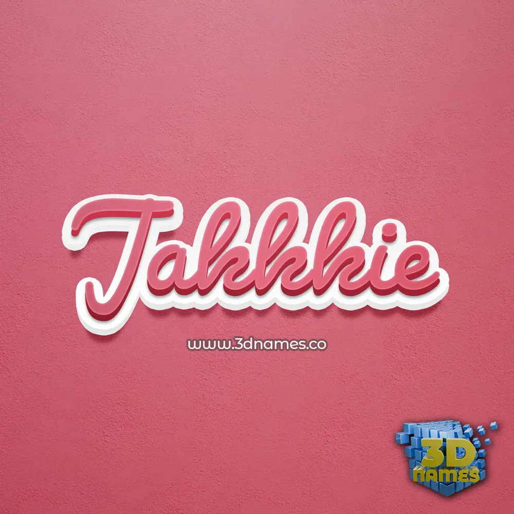 jakkkie in Red Scribble style - 3D name wallpaper