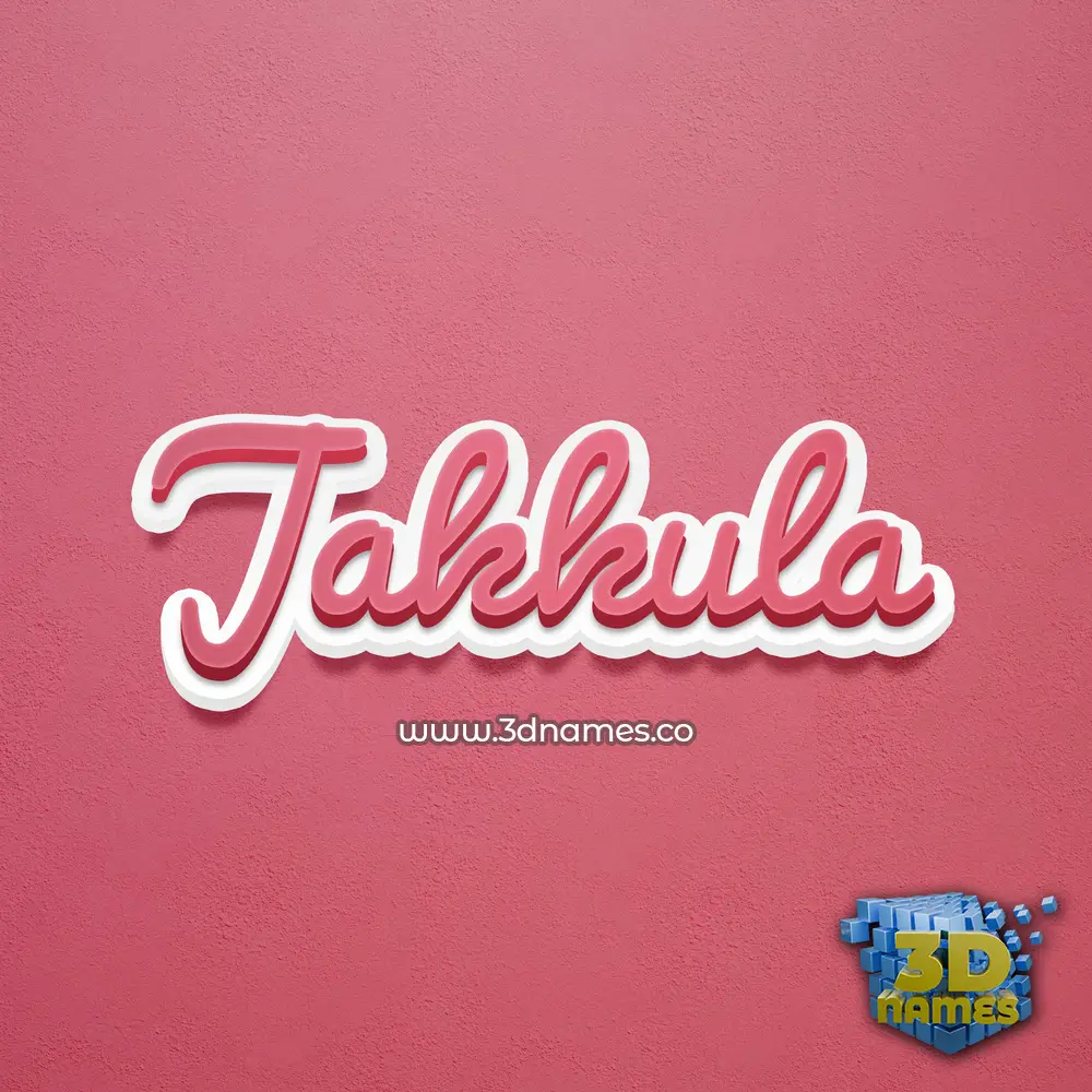 jakkula in Red Scribble style - 3D name wallpaper
