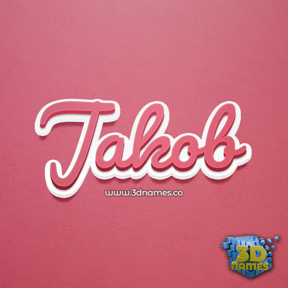 jakob in Red Scribble style - 3D name wallpaper