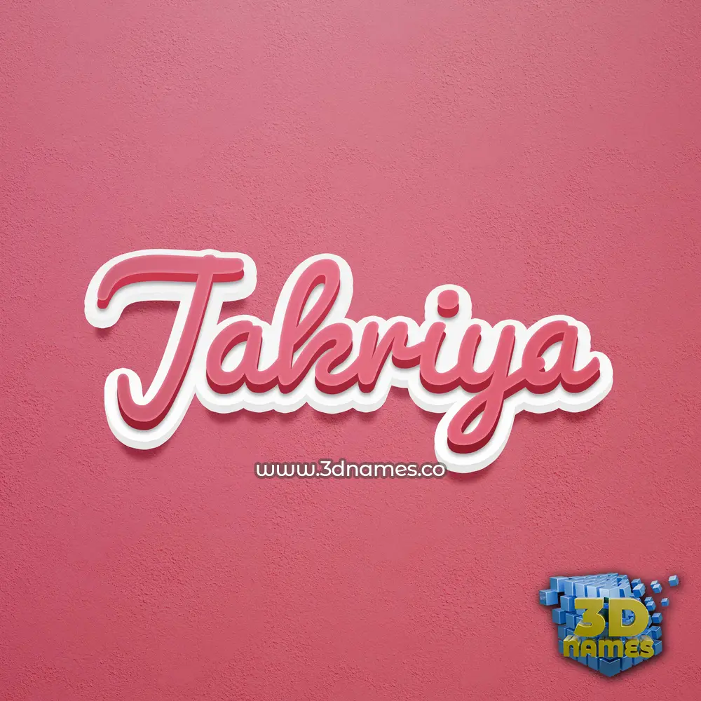 jakriya in Red Scribble style - 3D name wallpaper