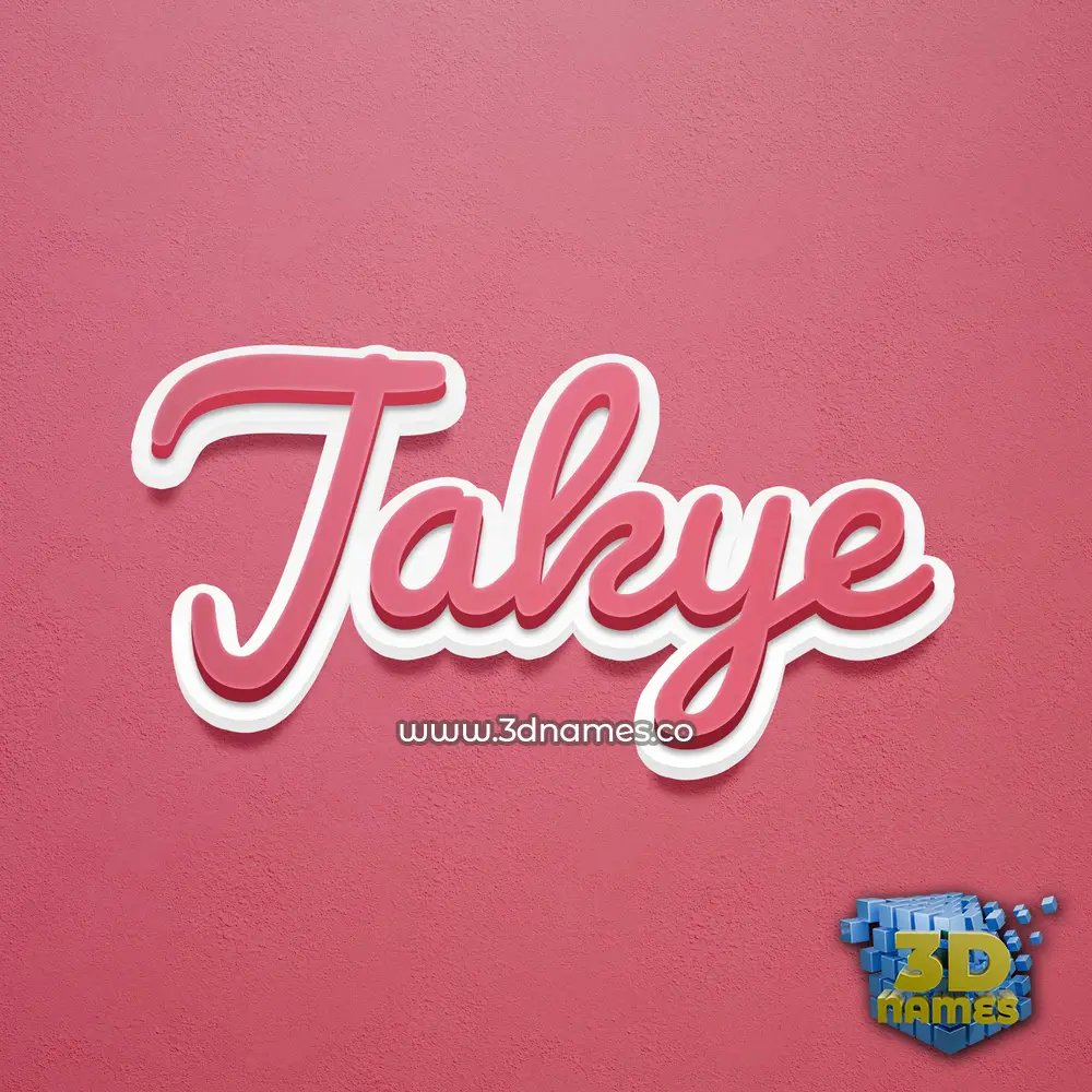 jakye in Red Scribble style - 3D name wallpaper