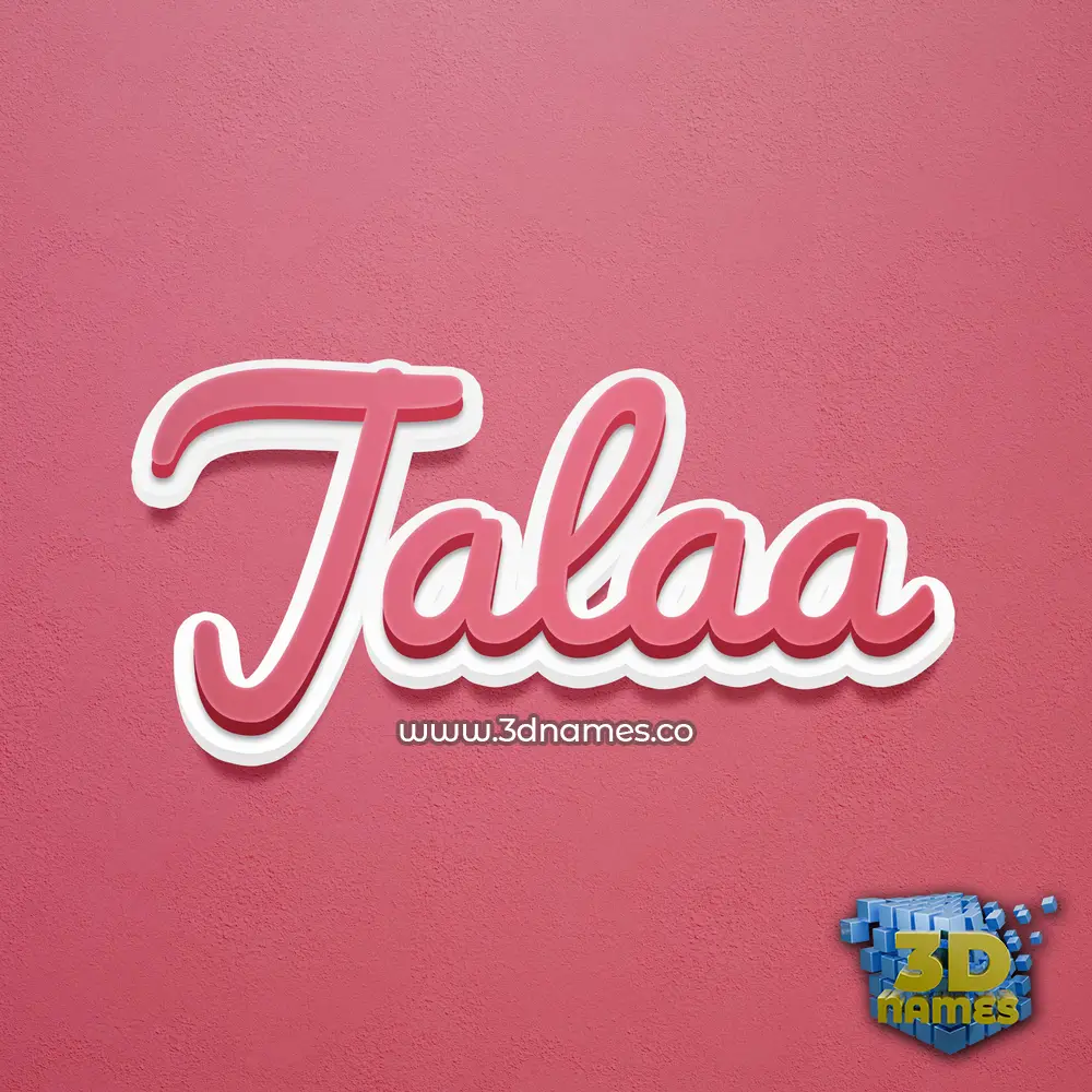 jalaa in Red Scribble style - 3D name wallpaper