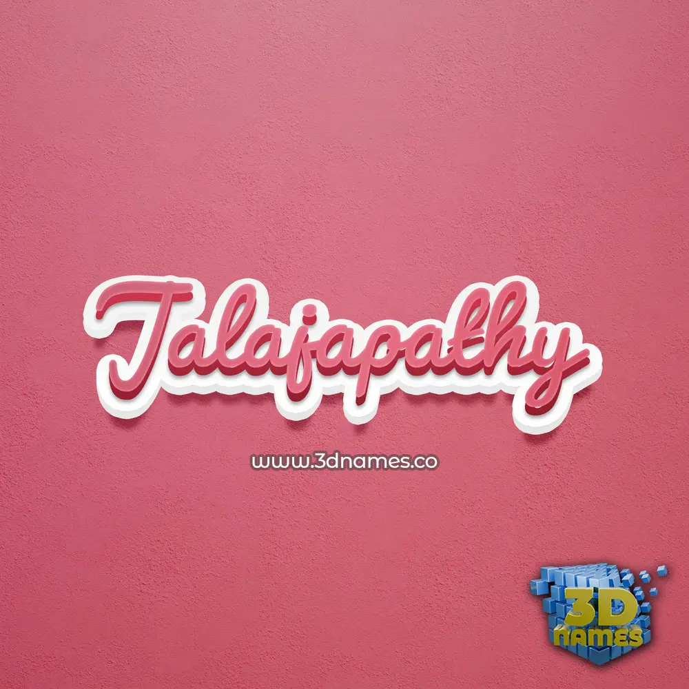 jalajapathy in Red Scribble style - 3D name wallpaper