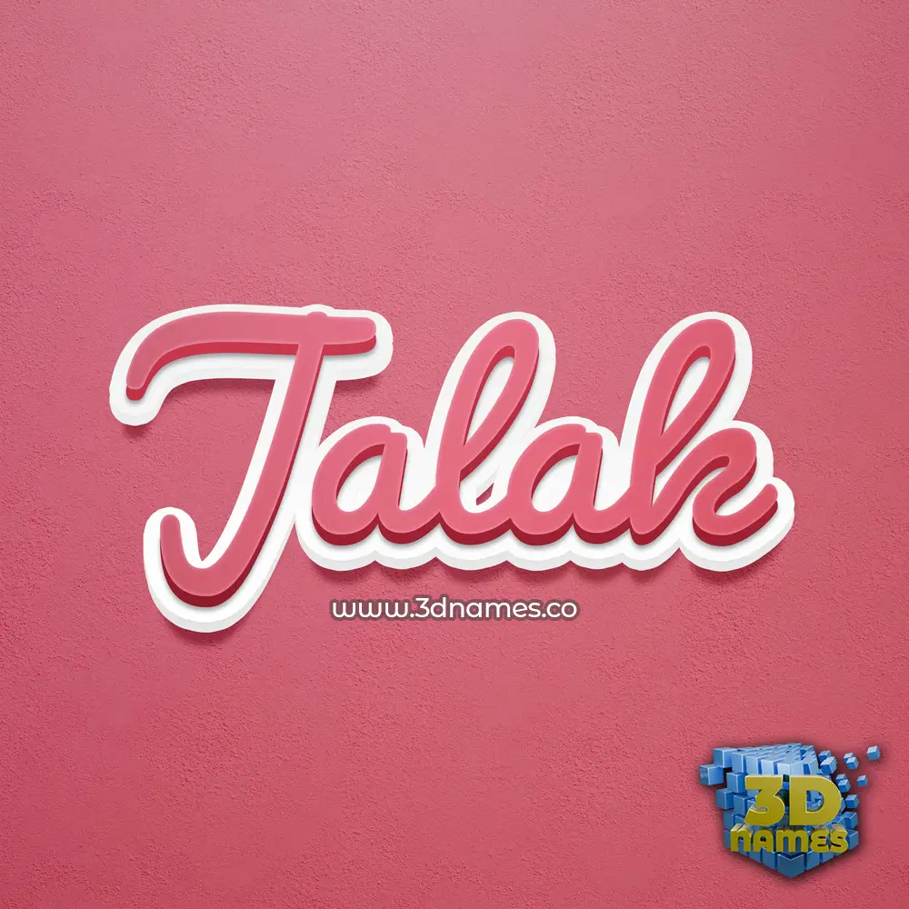 jalak in Red Scribble style - 3D name wallpaper