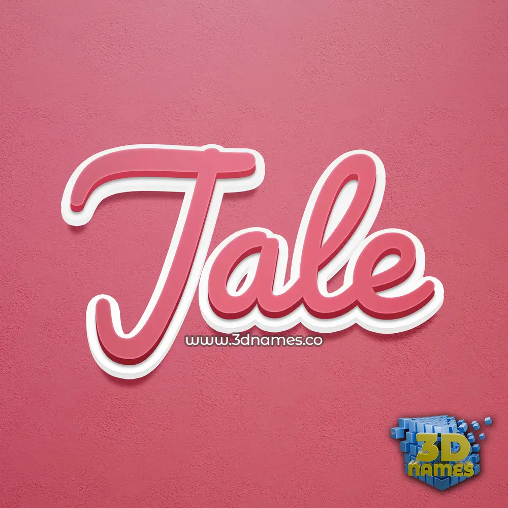 jale in Red Scribble style - 3D name wallpaper