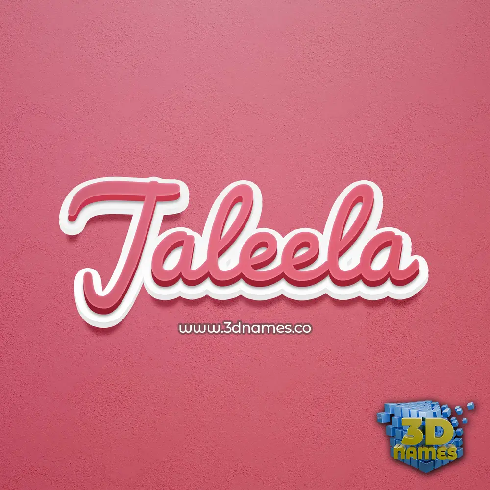 jaleela in Red Scribble style - 3D name wallpaper