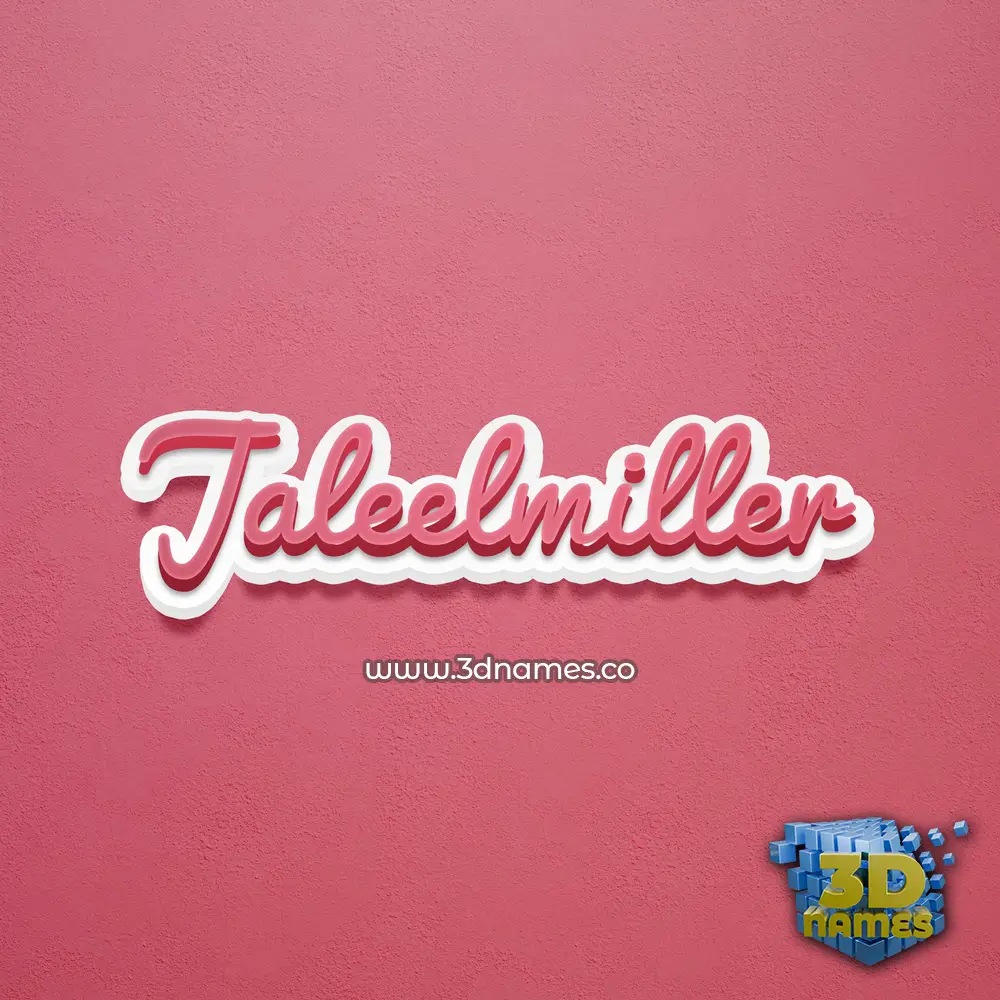 jaleelmiller in Red Scribble style - 3D name wallpaper