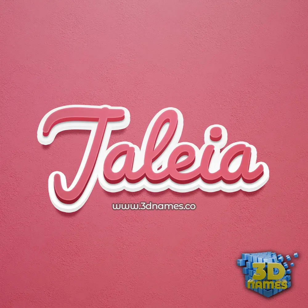 jaleia in Red Scribble style - 3D name wallpaper