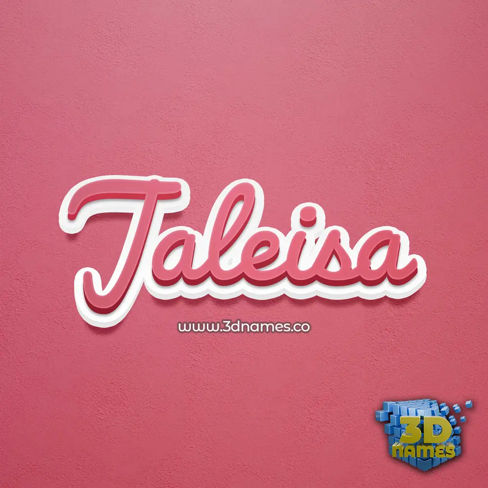 jaleisa in Red Scribble style - 3D name wallpaper